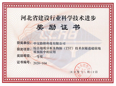 TST科學(xué)技術(shù)進步獎證書